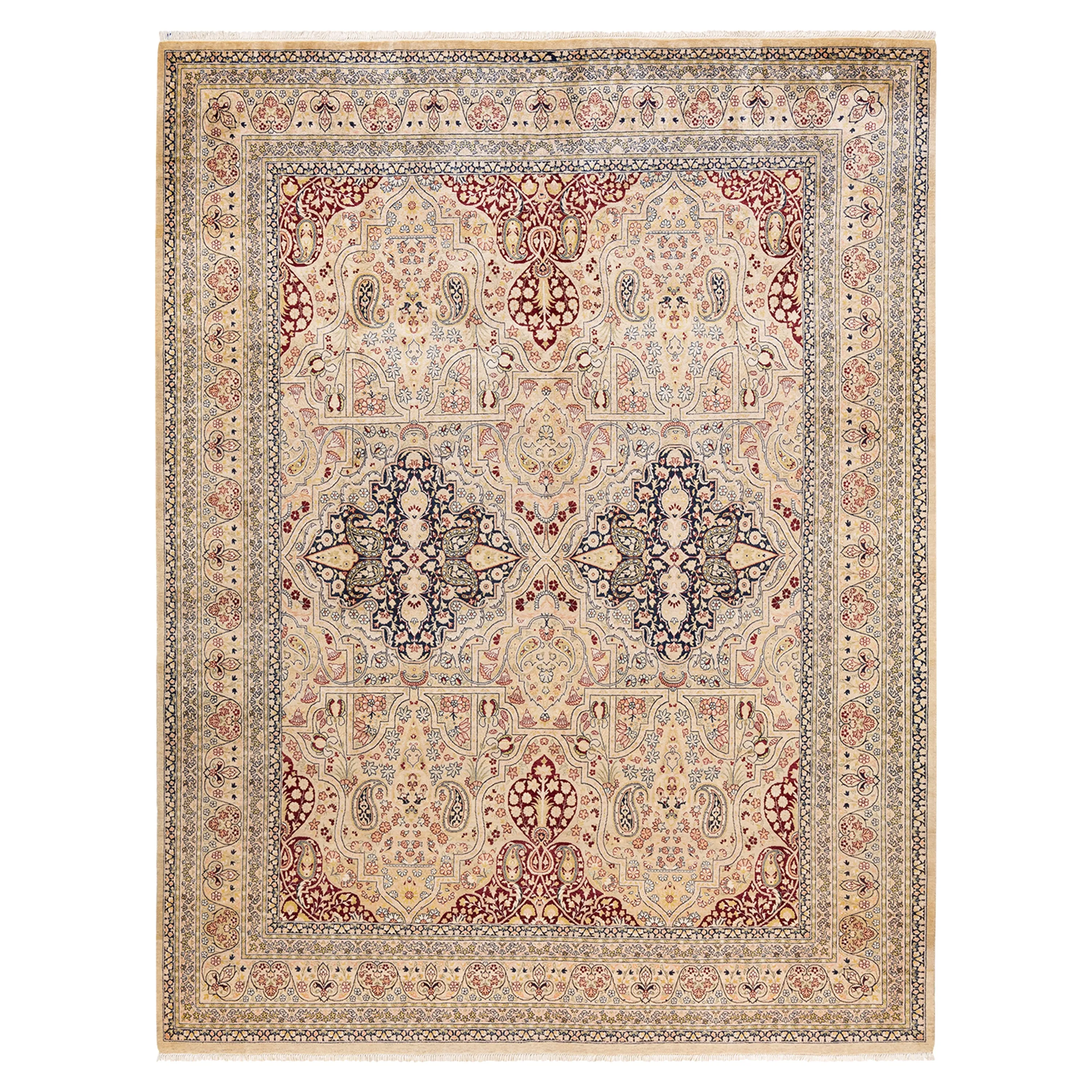 Ivory Traditional Wool Rug - 8'1" x 10'6"