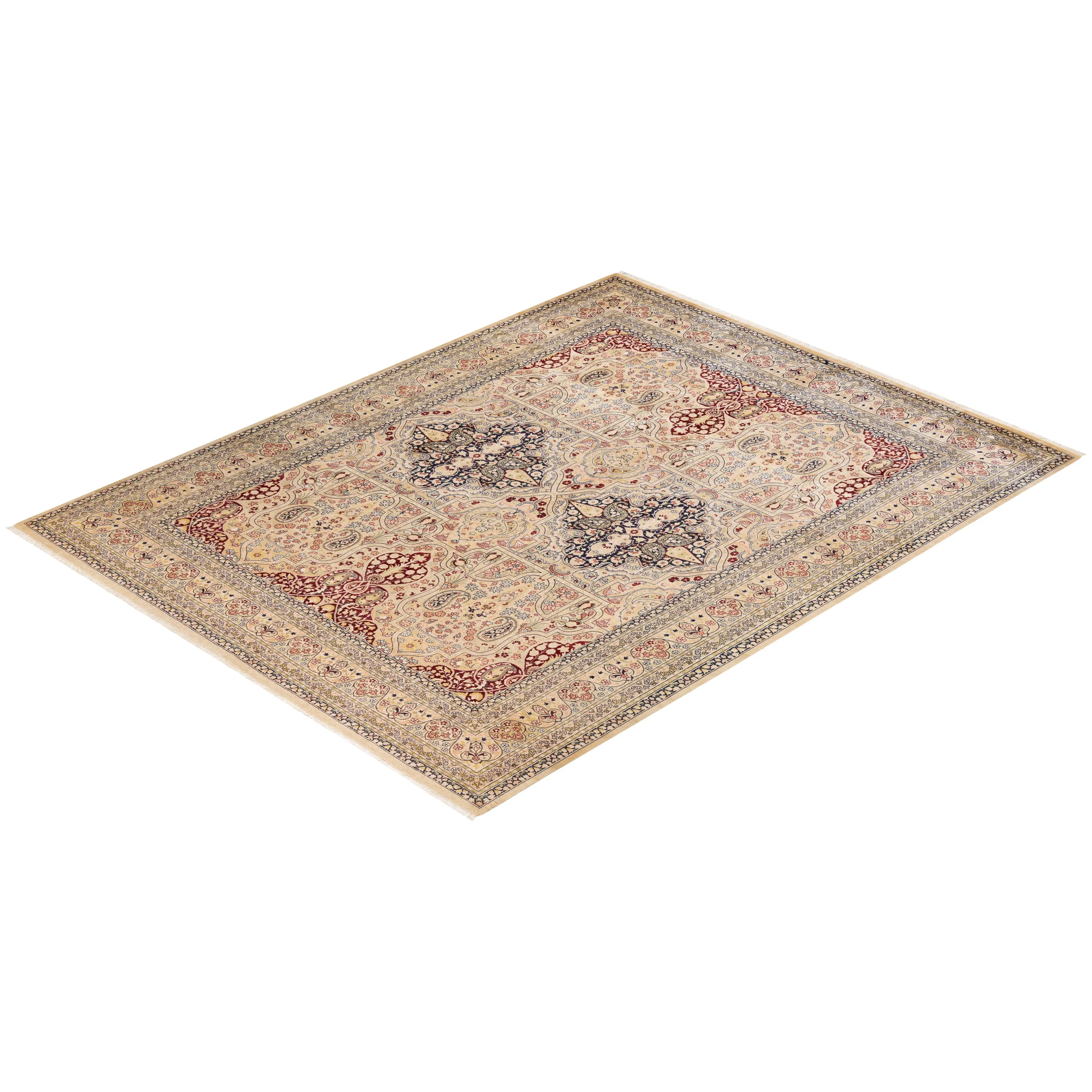 Ivory Traditional Wool Rug - 8'1" x 10'6"