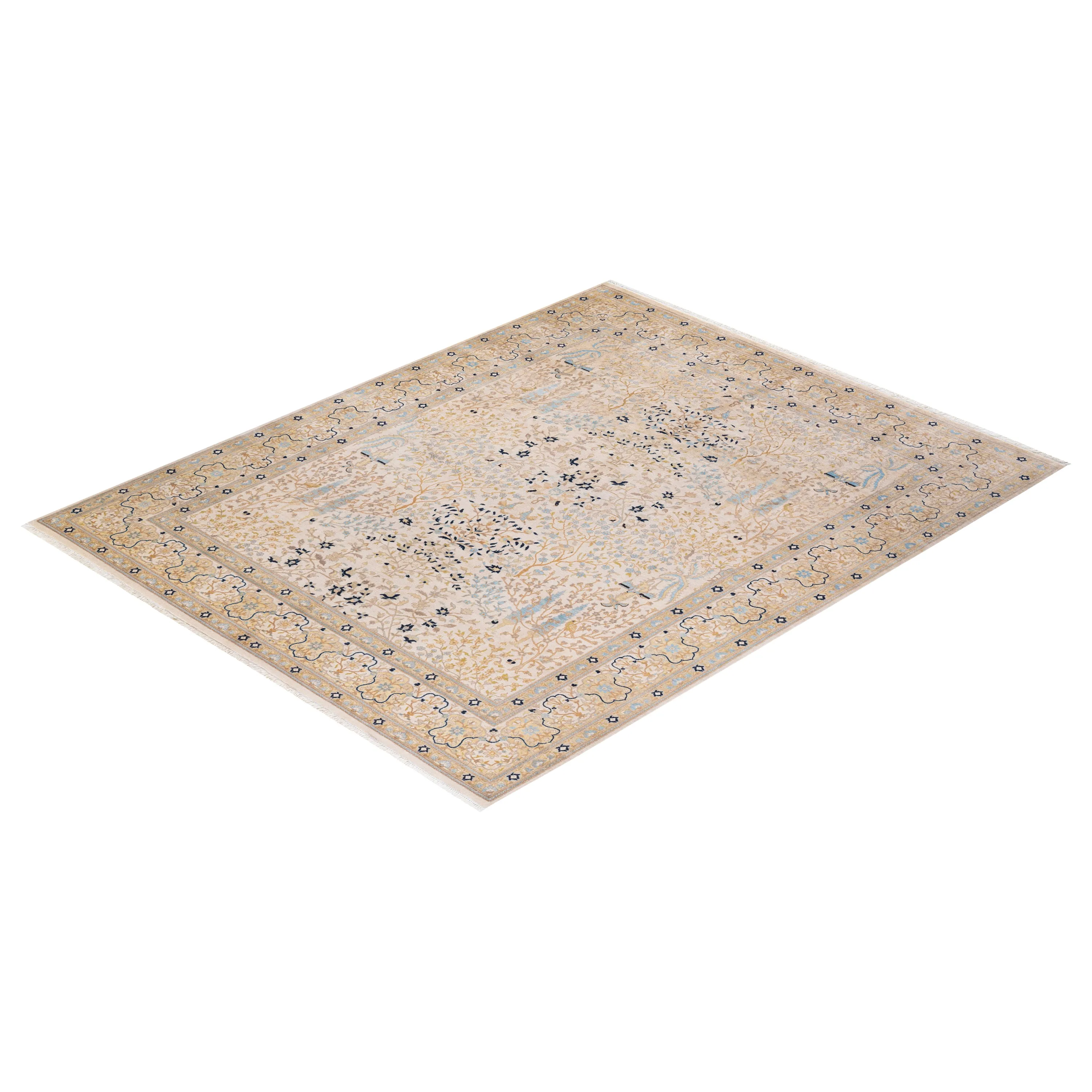 Ivory Traditional Wool Rug - 8'1" x 10'