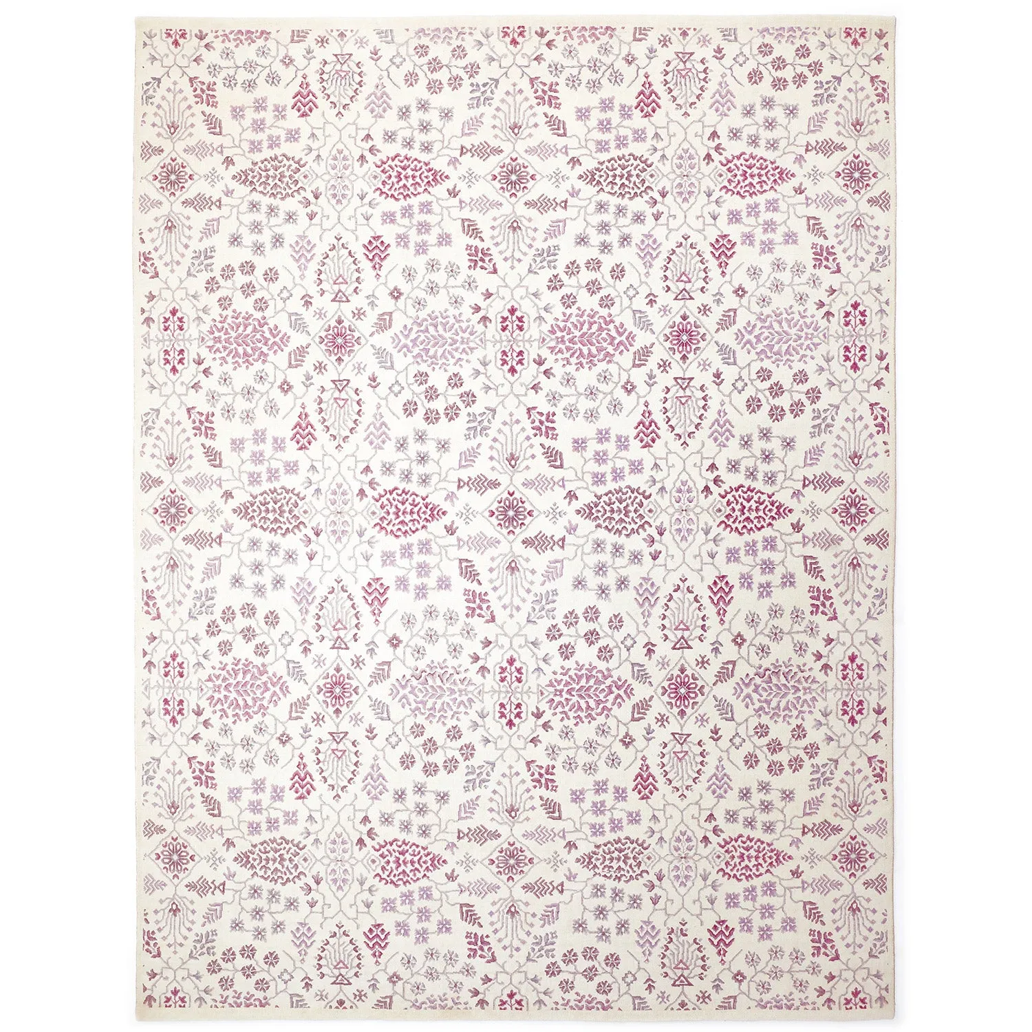 Ivory Transitional Wool Rug - 9' x 11'9"