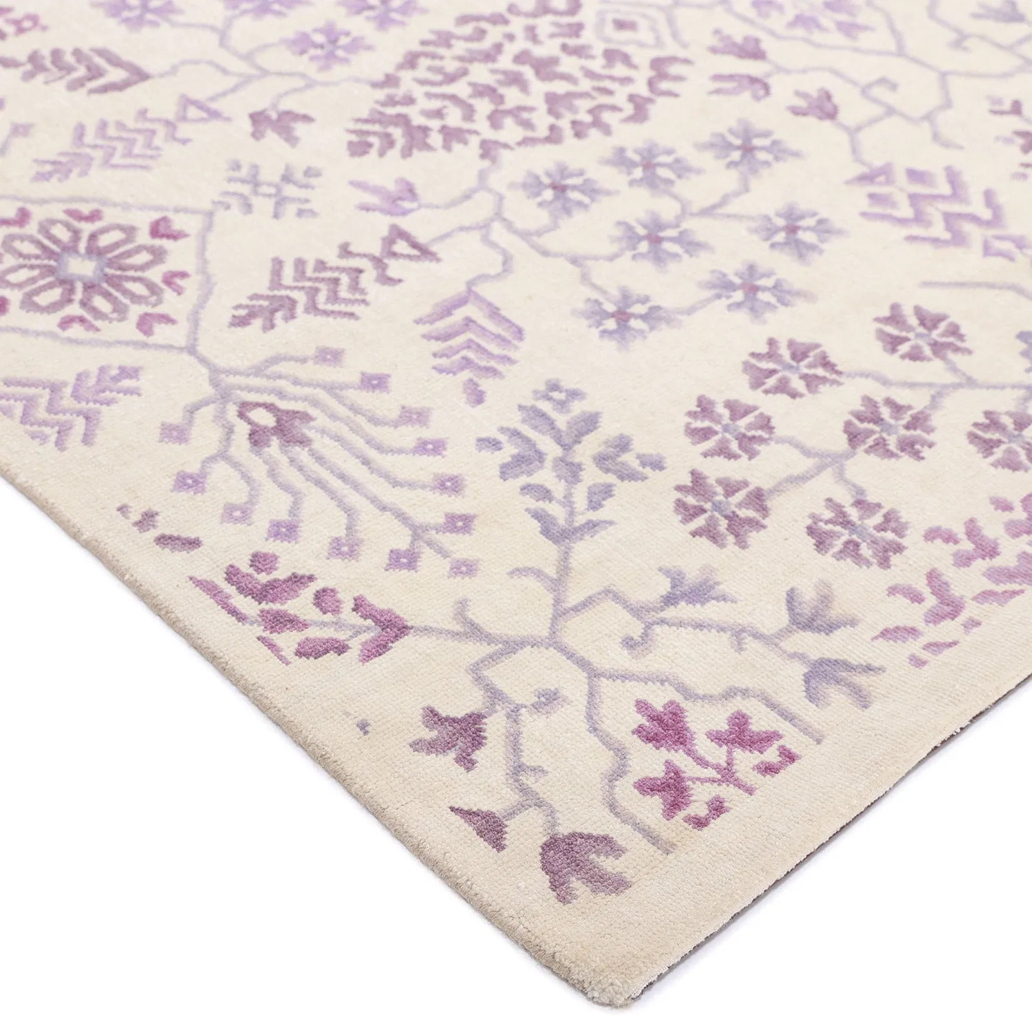 Ivory Transitional Wool Rug - 9' x 11'9"