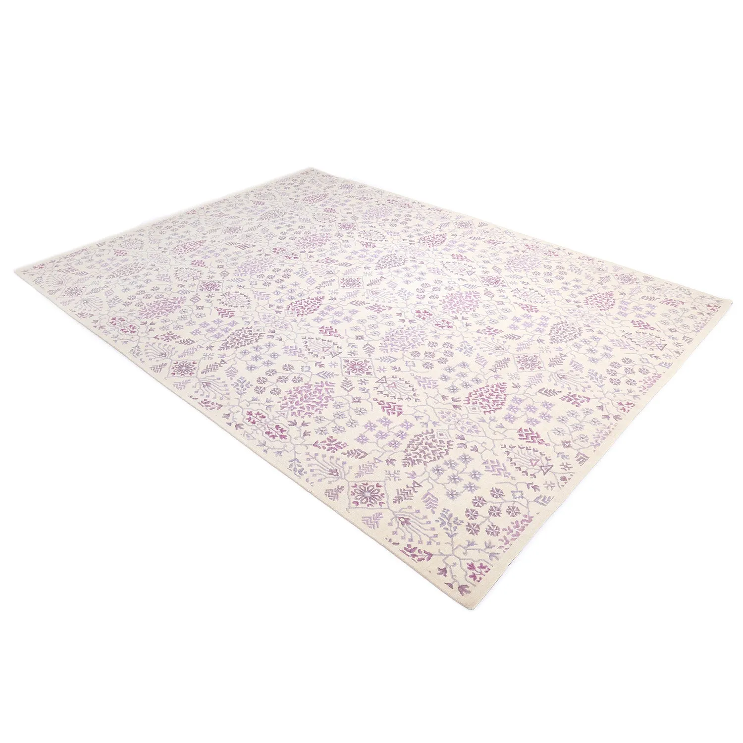 Ivory Transitional Wool Rug - 9' x 11'9"