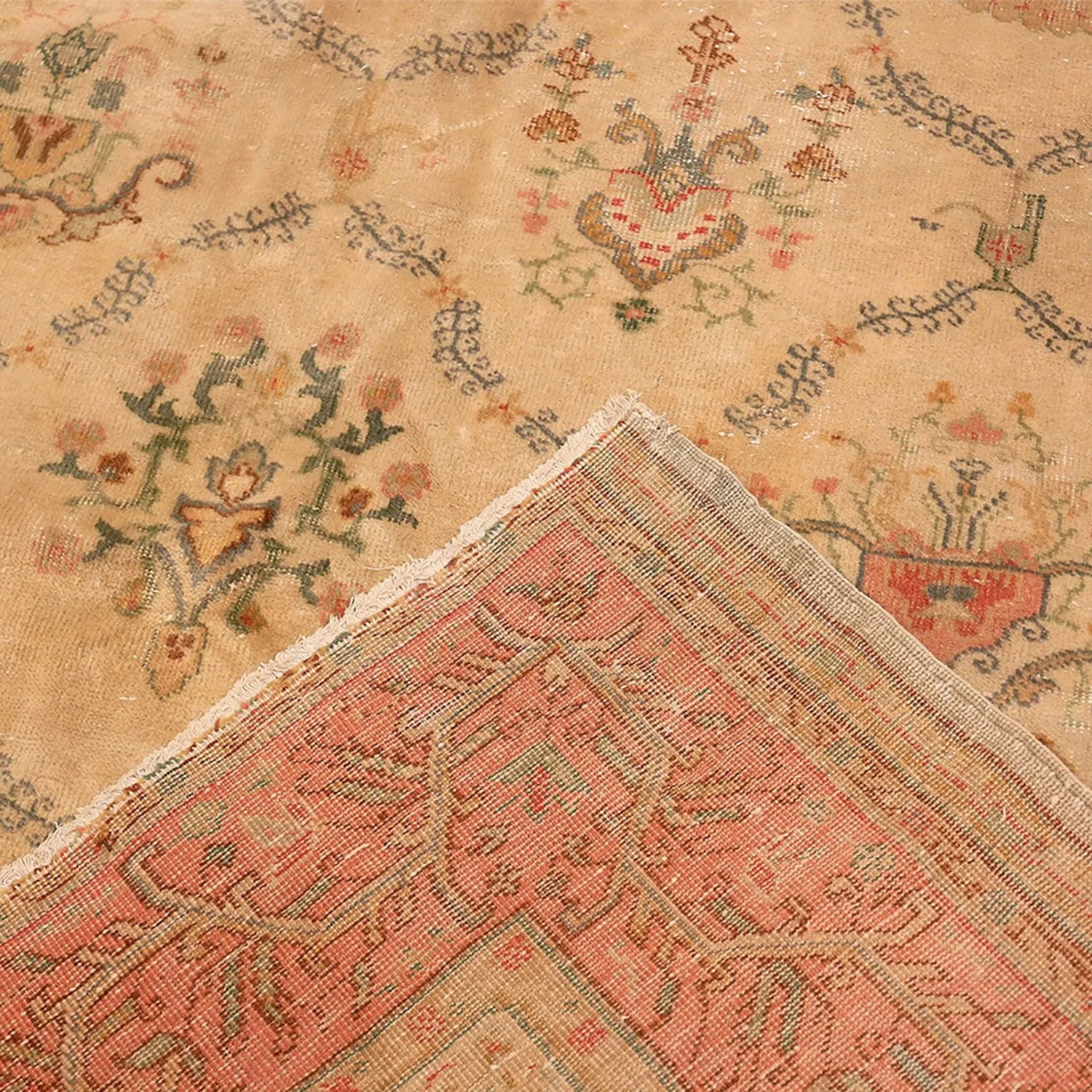Ivory Vintage Turkish Sivas Rug - 11'9" x 17'3"