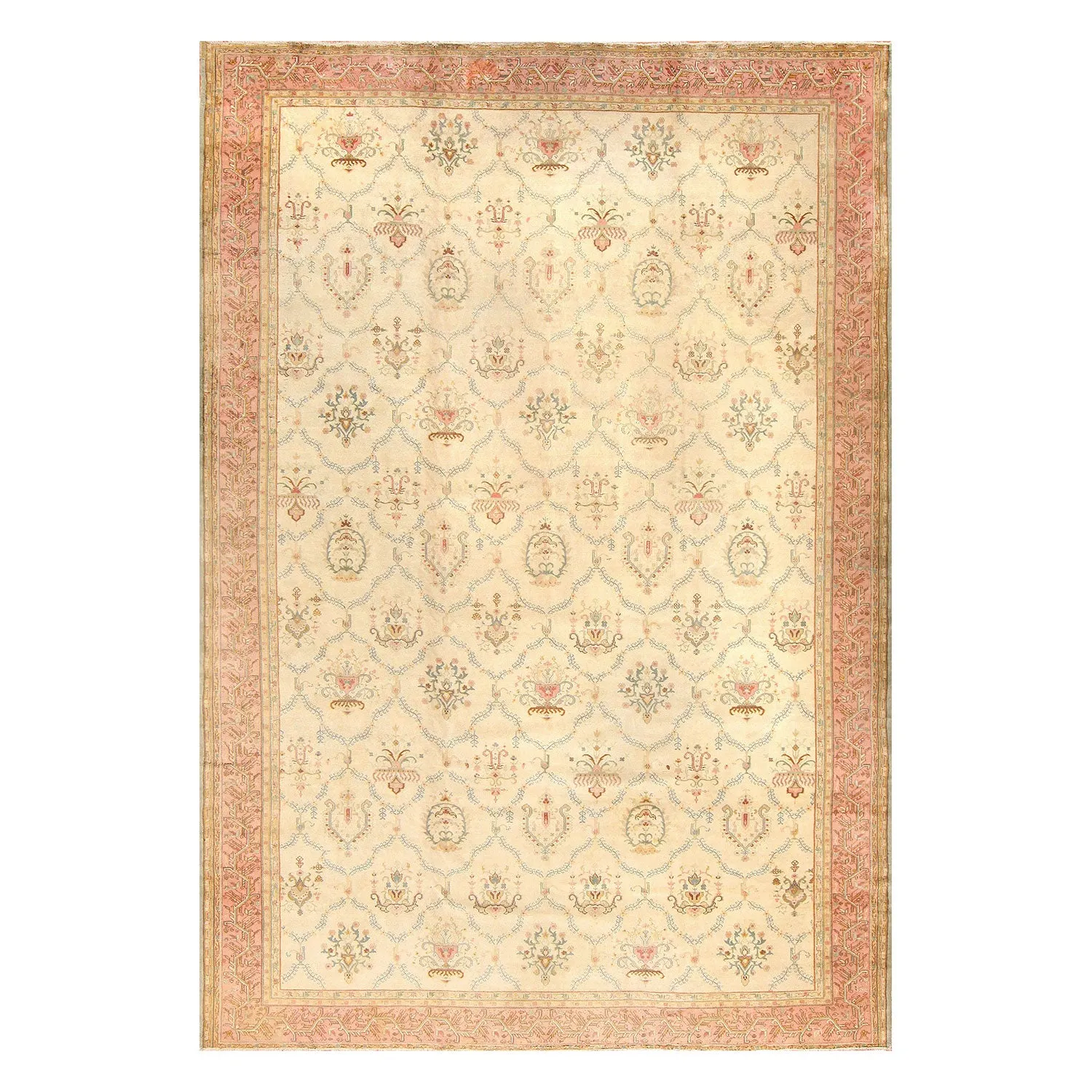 Ivory Vintage Turkish Sivas Rug - 11'9" x 17'3"