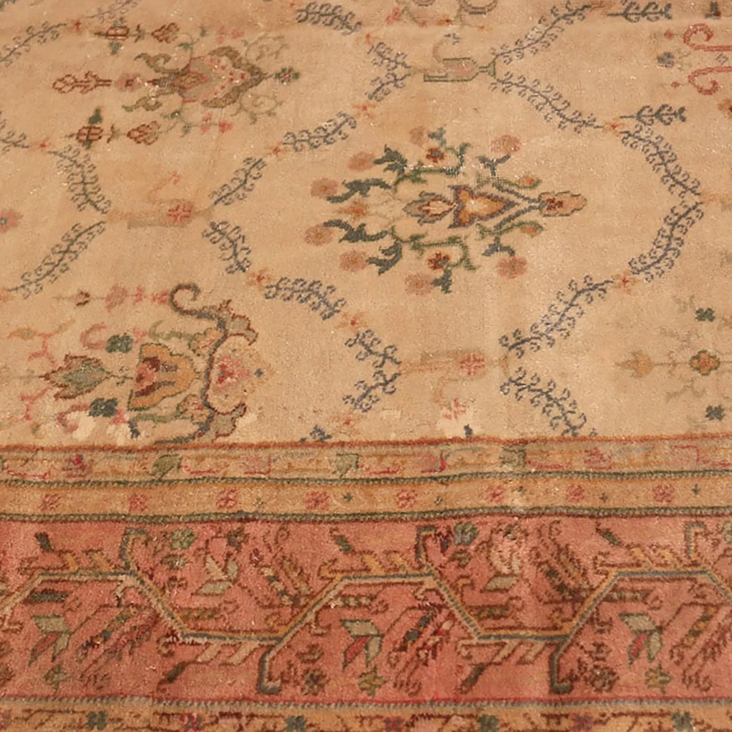 Ivory Vintage Turkish Sivas Rug - 11'9" x 17'3"