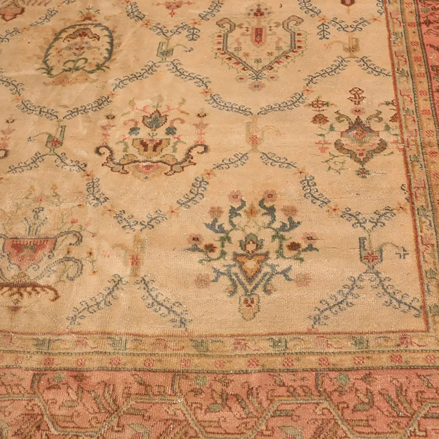 Ivory Vintage Turkish Sivas Rug - 11'9" x 17'3"