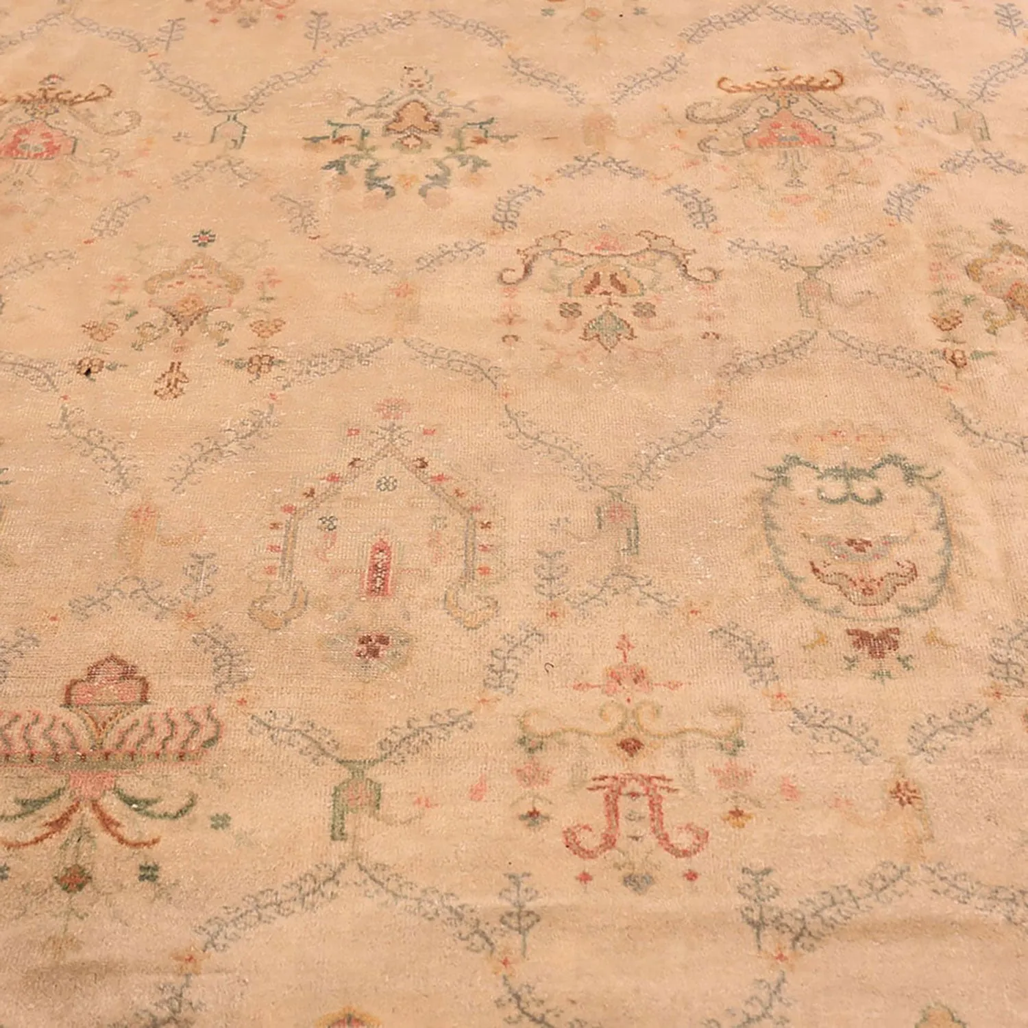 Ivory Vintage Turkish Sivas Rug - 11'9" x 17'3"