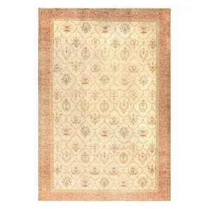 Ivory Vintage Turkish Sivas Rug - 11'9" x 17'3"