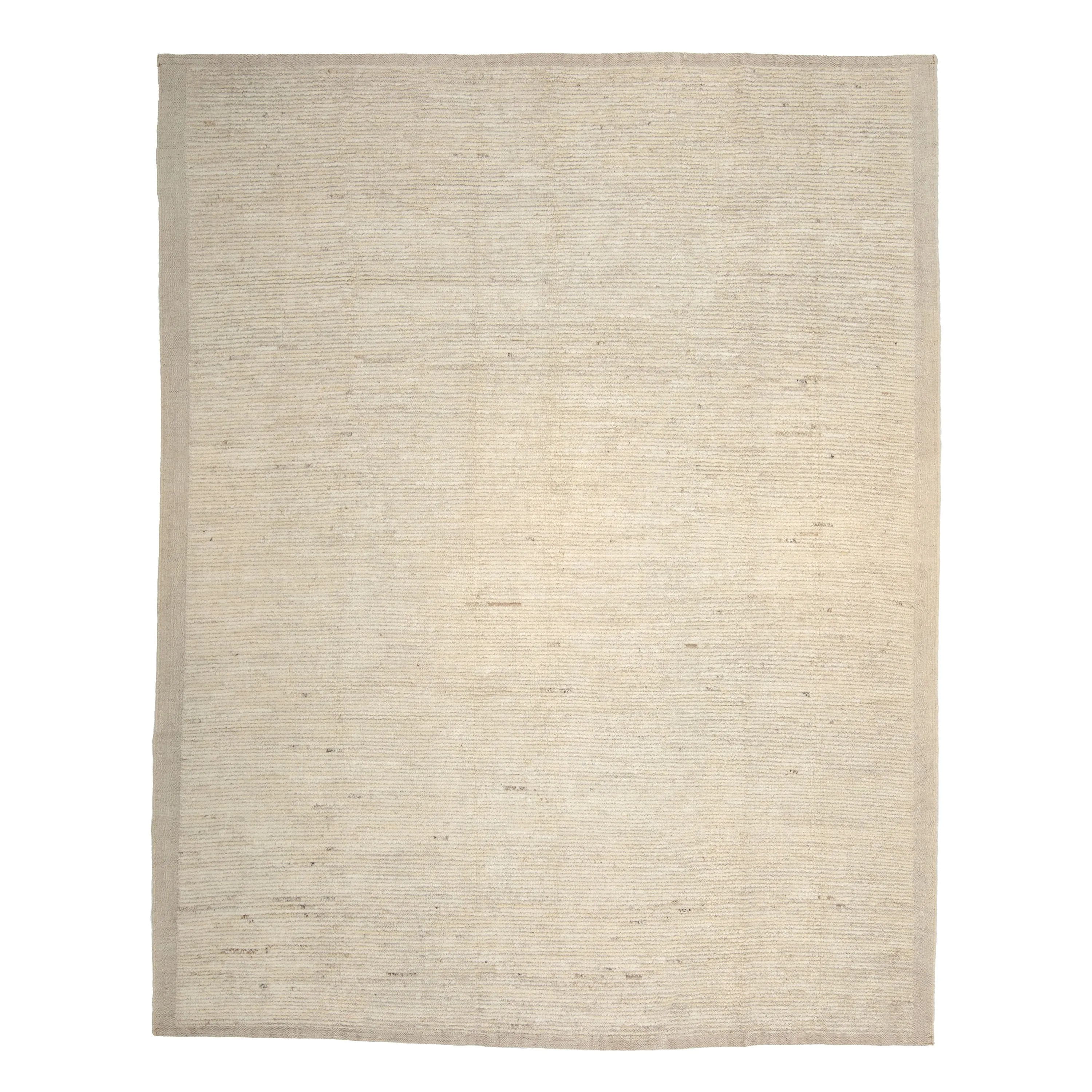 Ivory Zameen Textured Wool Rug - 8'5" x 10'3"