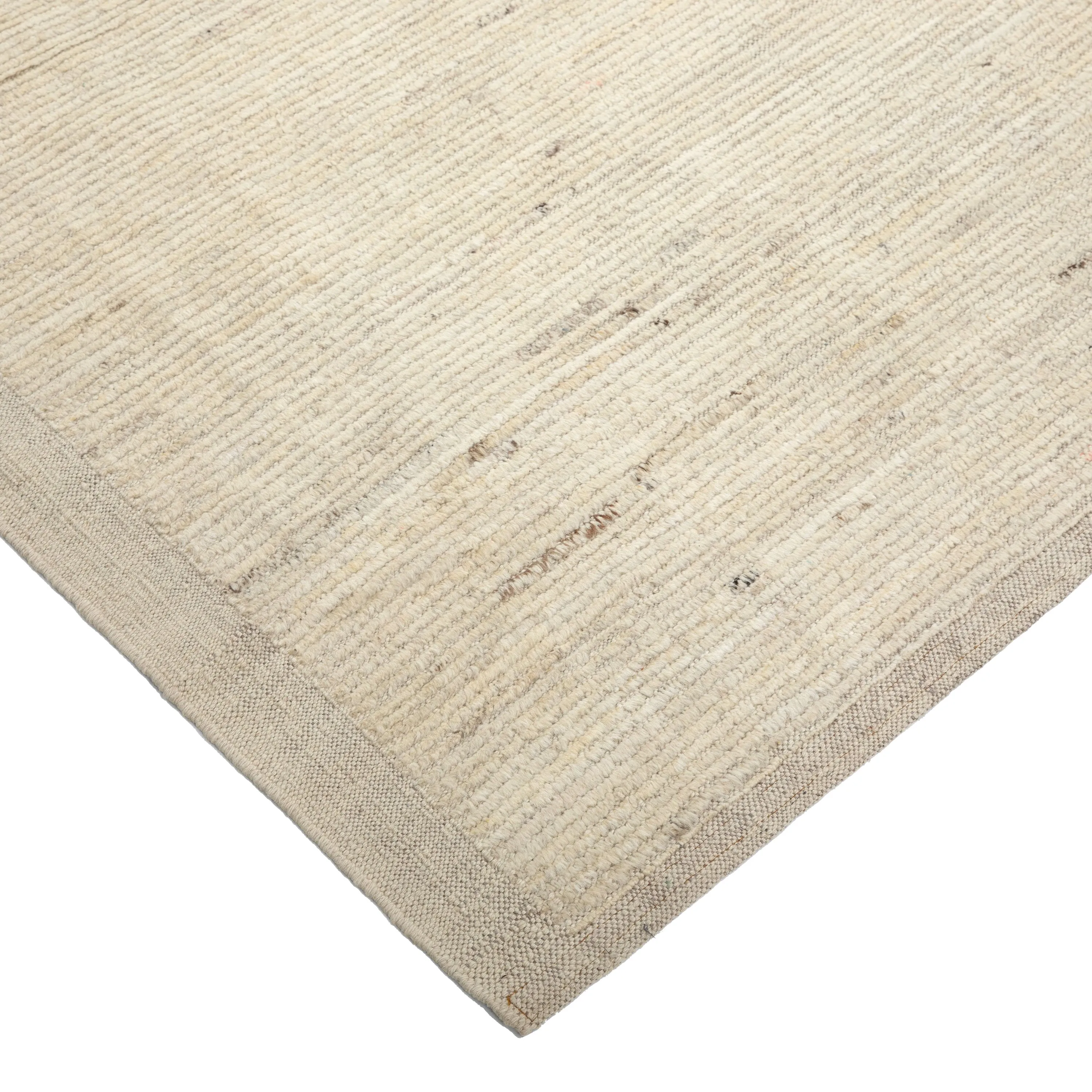 Ivory Zameen Textured Wool Rug - 8'5" x 10'3"