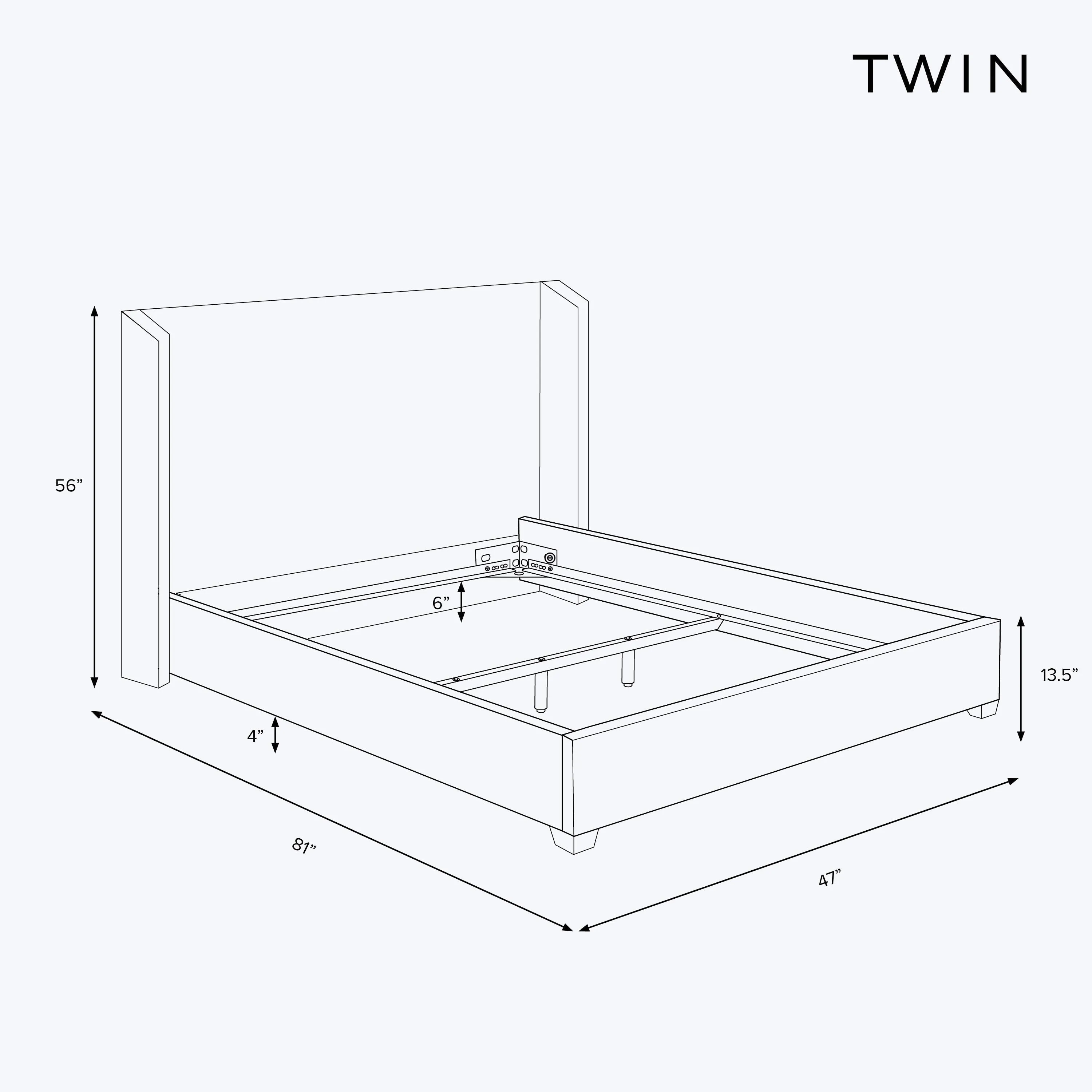 Lennon Wingback Bed