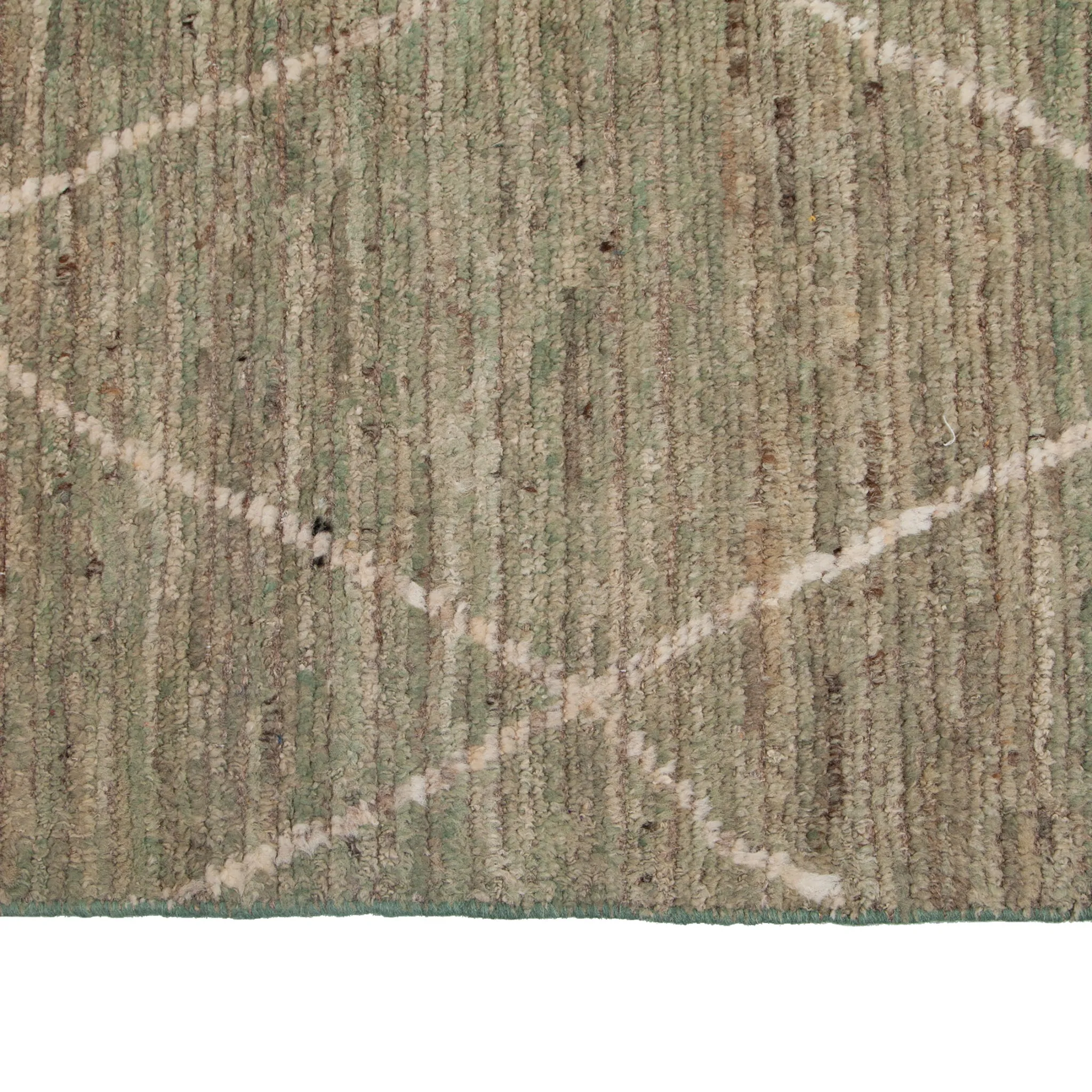 Light Blue & Brown Modern Wool Rug - 13'3'' x 19'