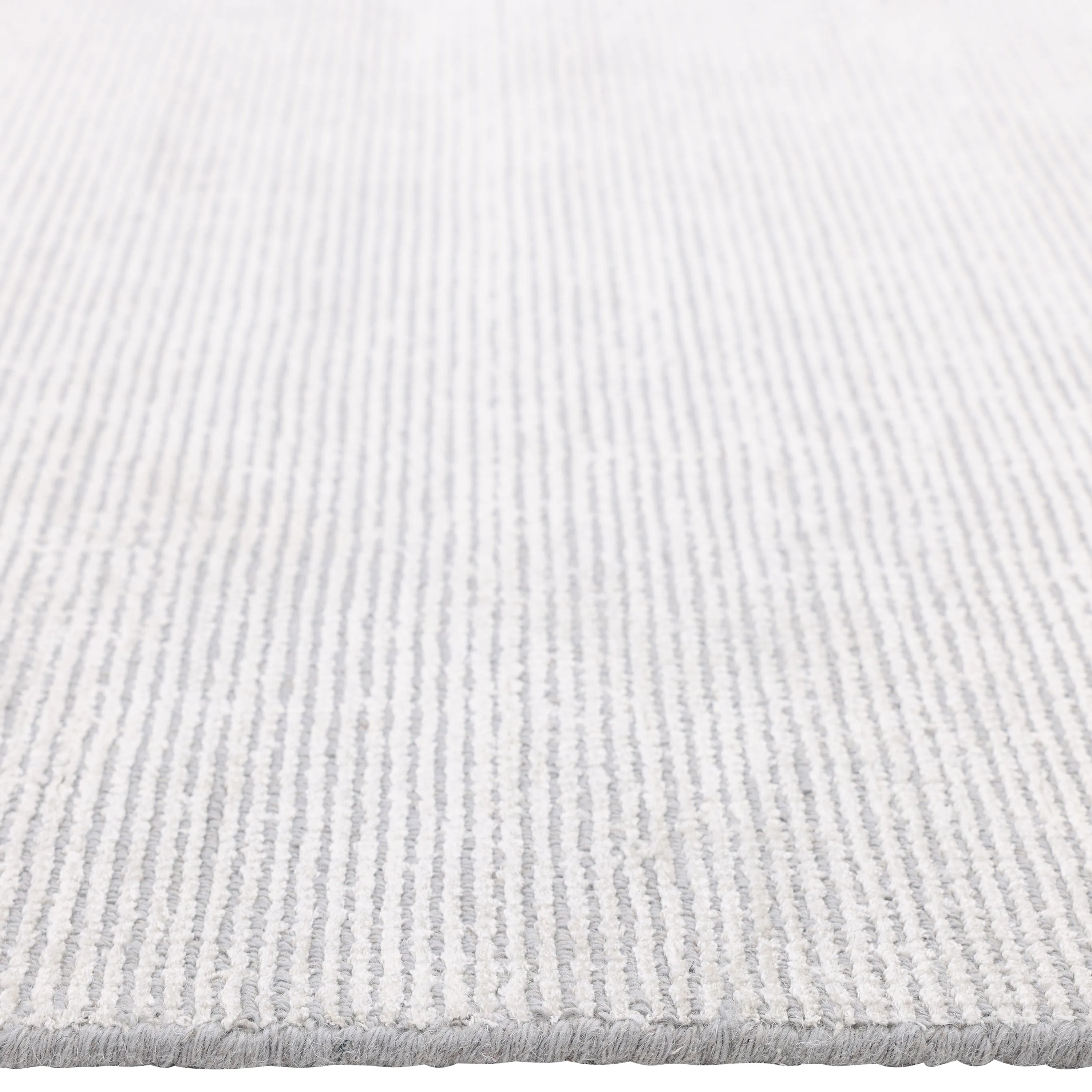 Light Grey Solid Wool Rug - 10' x 14'