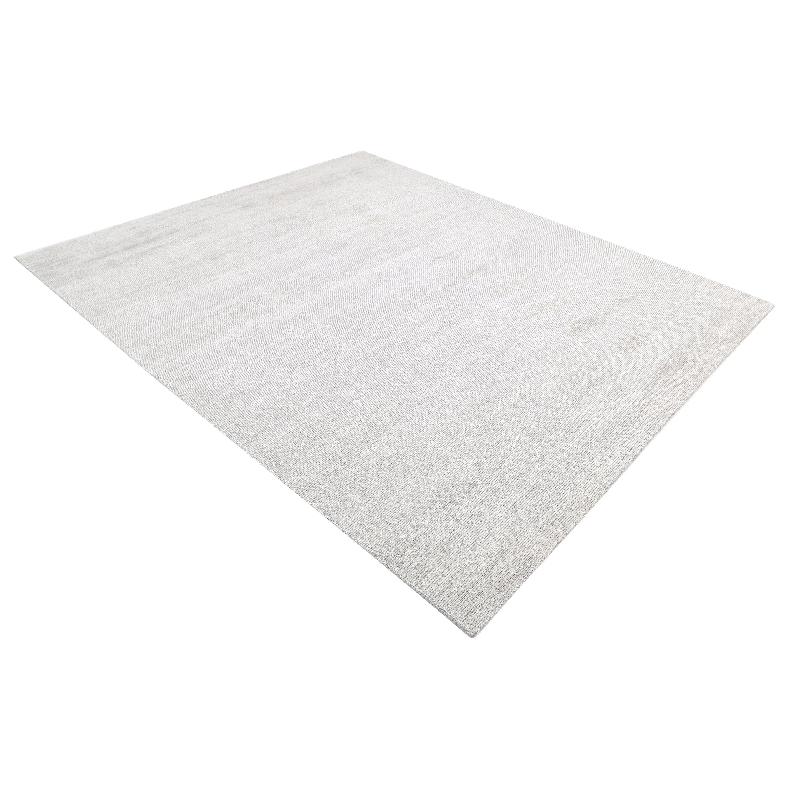 Light Grey Solid Wool Rug - 10' x 14'