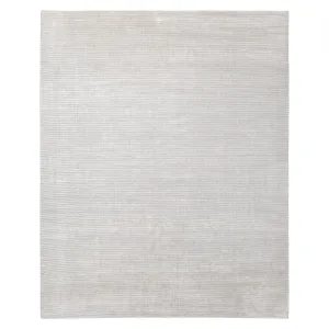 Light Grey Solid Wool Rug - 10' x 14'