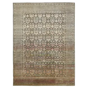 Multicolored Alchemy Traditional Wool Silk Blend Rug - 8'9" x 11'9"