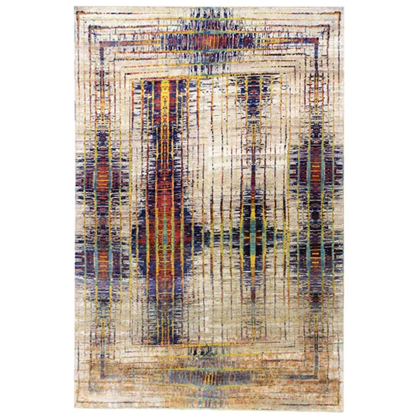 Multicolored Alchemy Transitional Wool Silk Blend Rug - 9' x 13'1"
