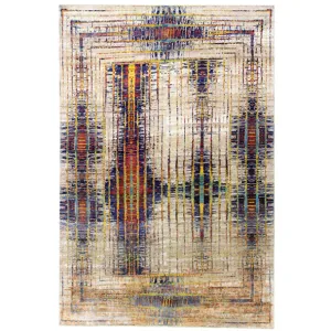 Multicolored Alchemy Transitional Wool Silk Blend Rug - 9' x 13'1"