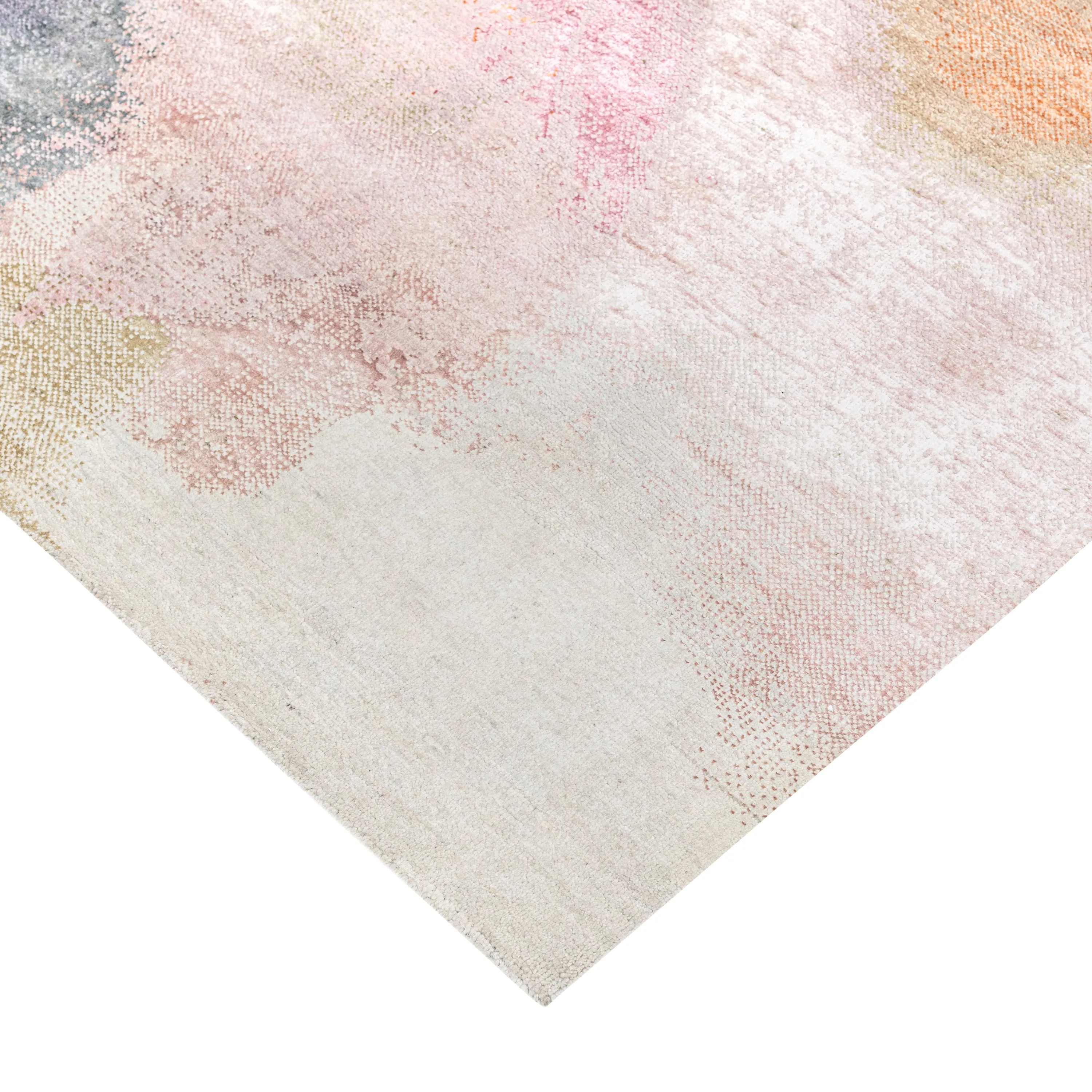 Multicolored Contemporary Silk Rug - 9' x 12'