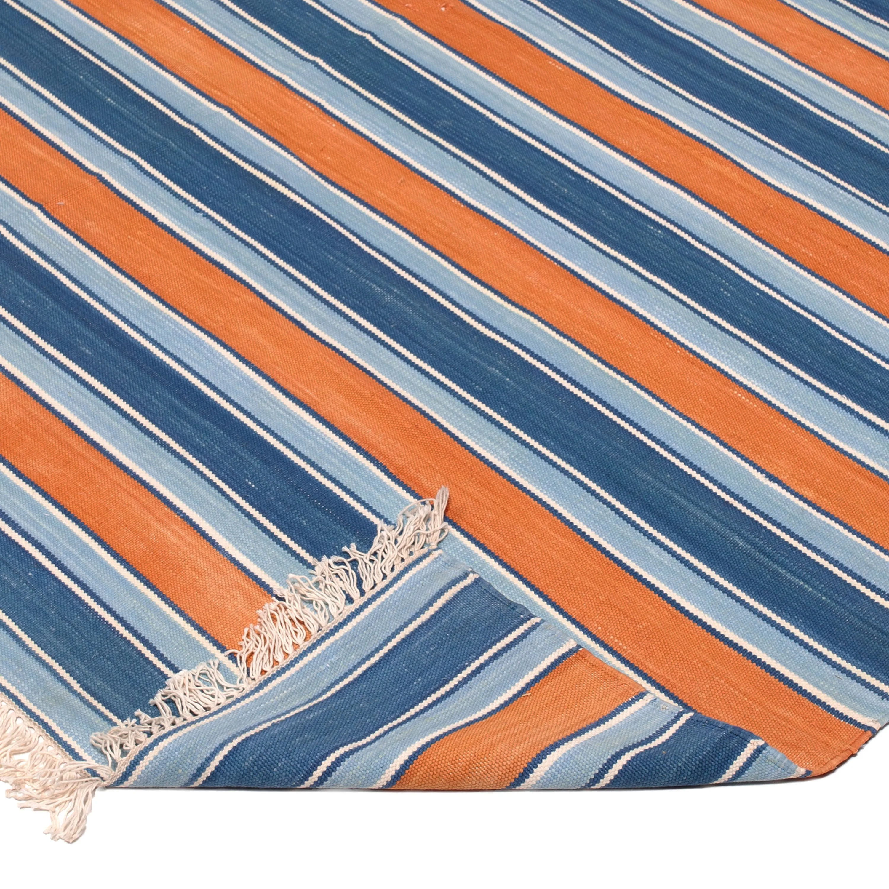 Multicolored Flatweave Cotton Rug - 12' x 16'
