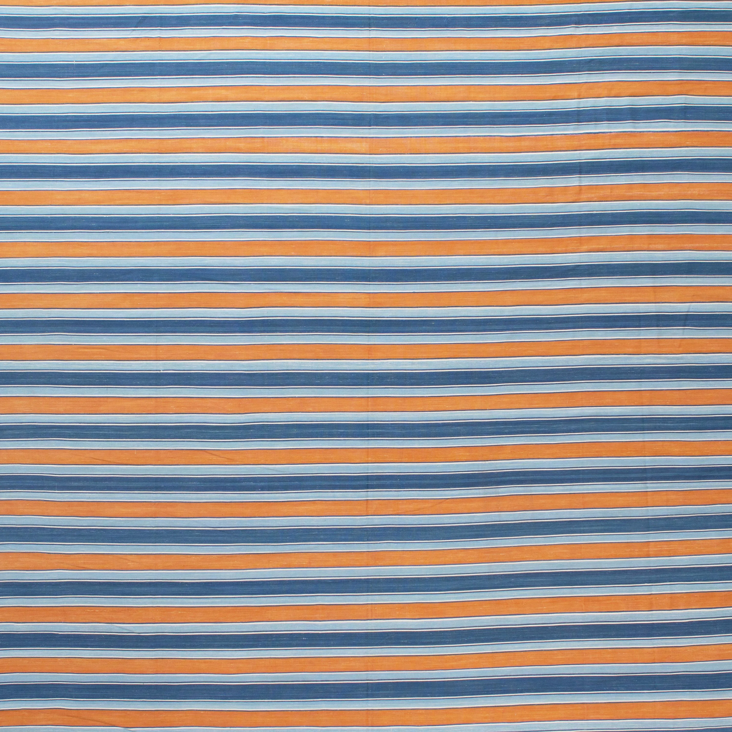 Multicolored Flatweave Cotton Rug - 12' x 16'