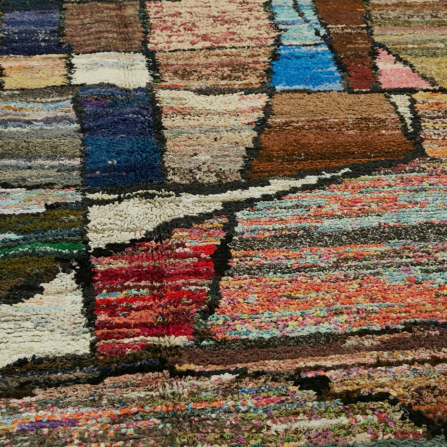 Multicolored Moroccan Wool Cotton Blend Rug - 8'3" x 12'7"