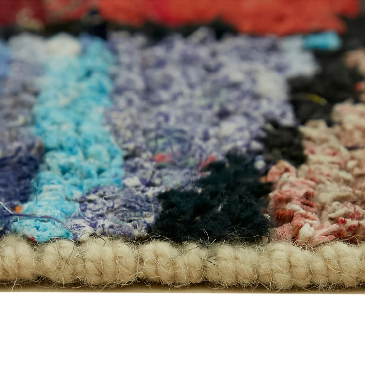 Multicolored Moroccan Wool Cotton Blend Rug - 8'3" x 12'7"