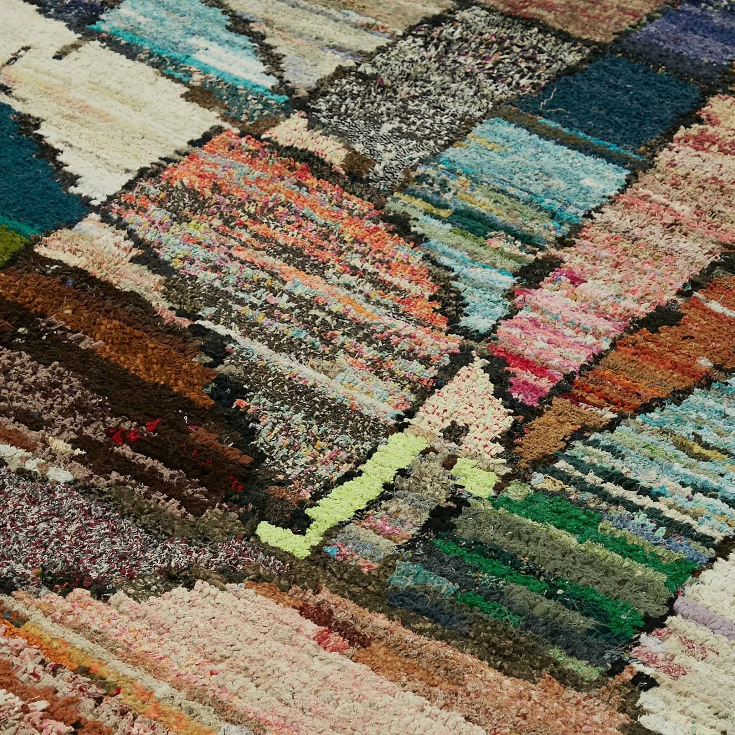 Multicolored Moroccan Wool Cotton Blend Rug - 8'3" x 12'7"