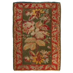 Multicolored Traditional Wool Rug - 3'1" x 4'3"
