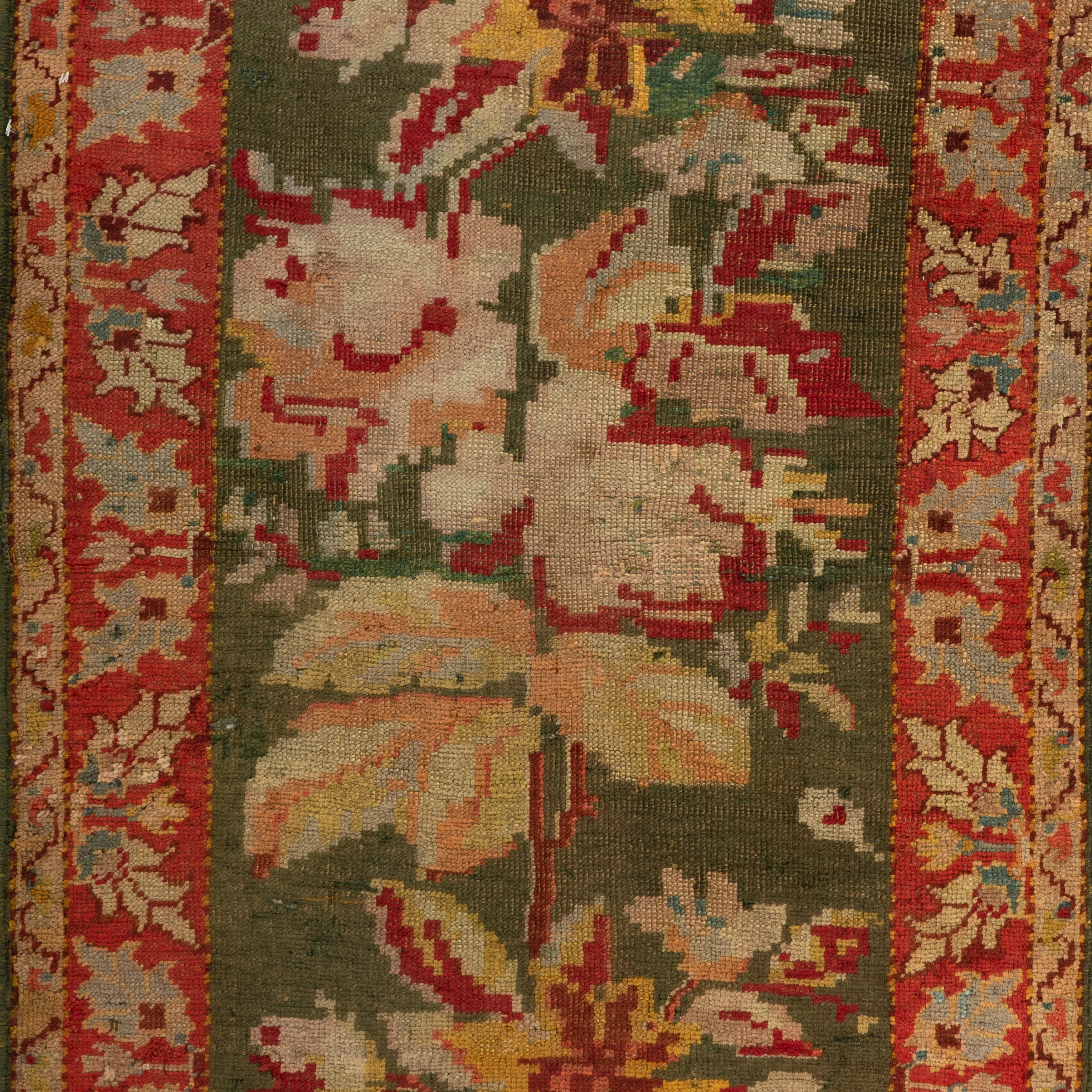 Multicolored Traditional Wool Rug - 3'1" x 4'3"
