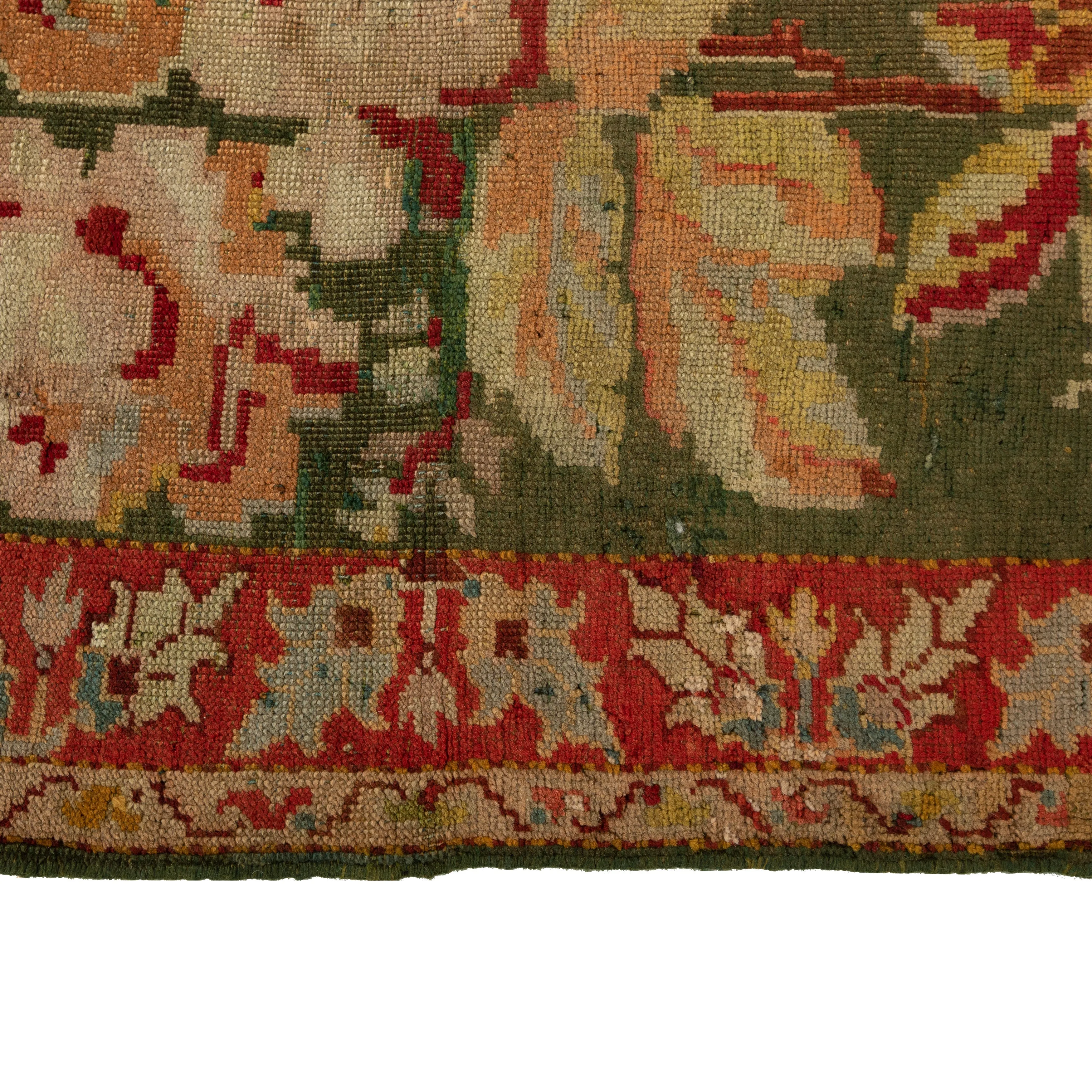 Multicolored Traditional Wool Rug - 3'1" x 4'3"
