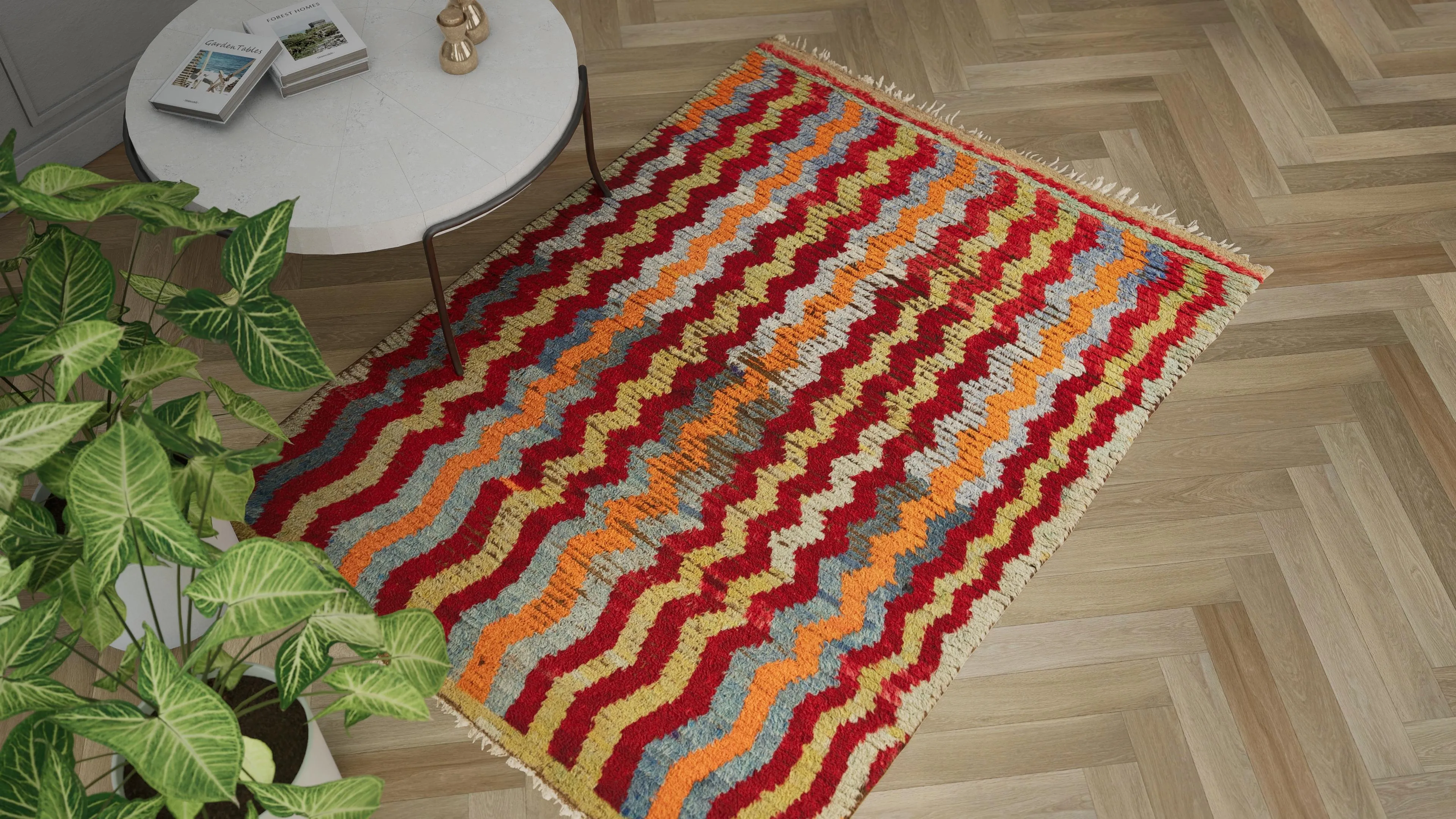 Multicolored Traditional Wool Rug - 5'6" x 7'9"