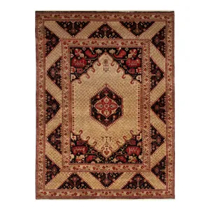 Multicolored Traditional Wool Rug - 9' x 12'