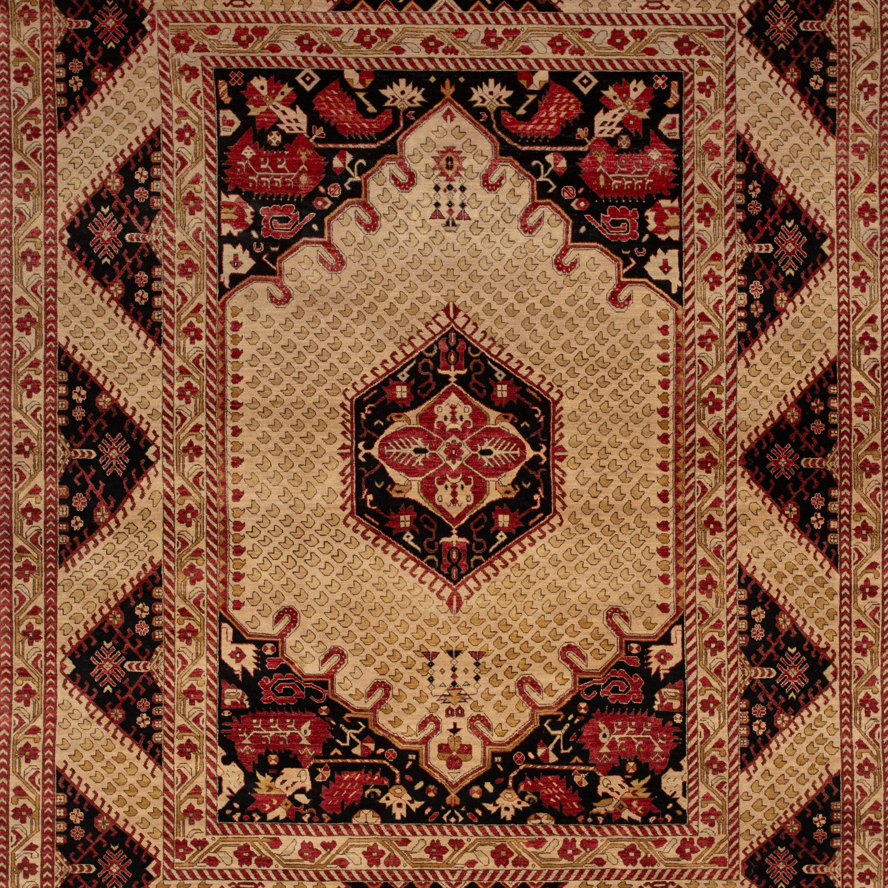 Multicolored Traditional Wool Rug - 9' x 12'