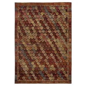 Multicolored Traditional Wool Rug - 9'11" x 14'2"