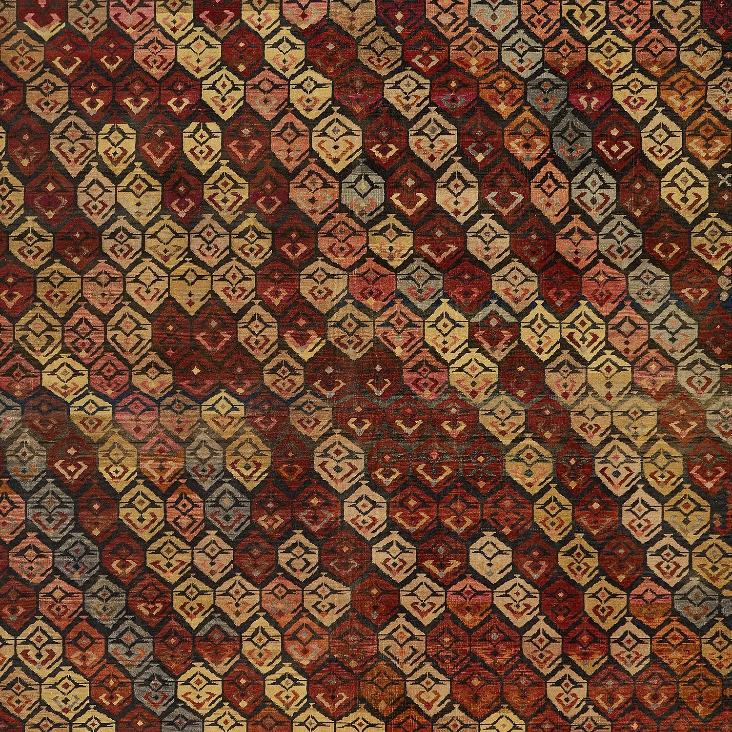 Multicolored Traditional Wool Rug - 9'11" x 14'2"