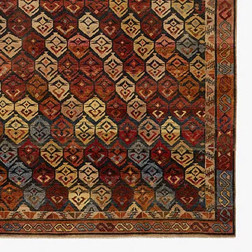 Multicolored Traditional Wool Rug - 9'11" x 14'2"