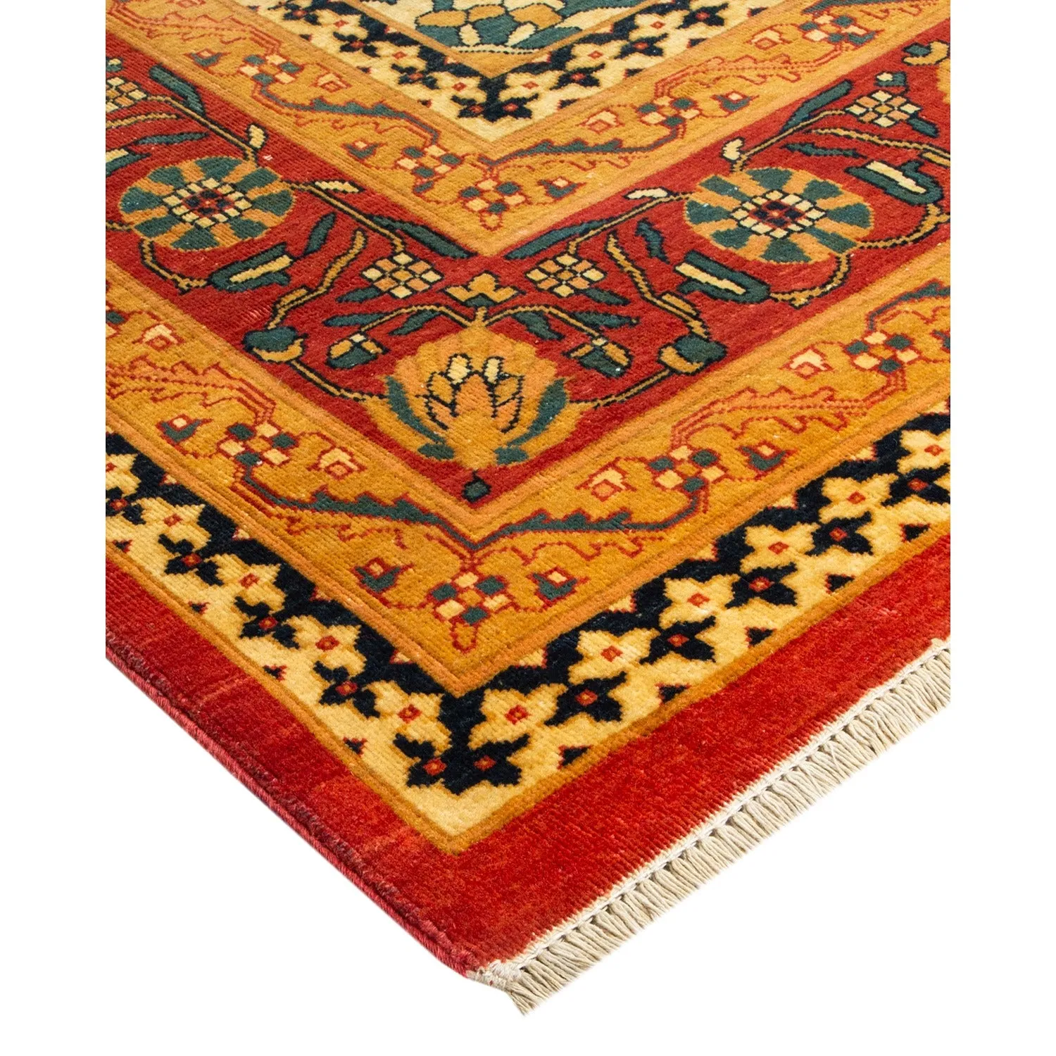 Multicolored Traditional Wool Rug - 9'1" x 12'3"