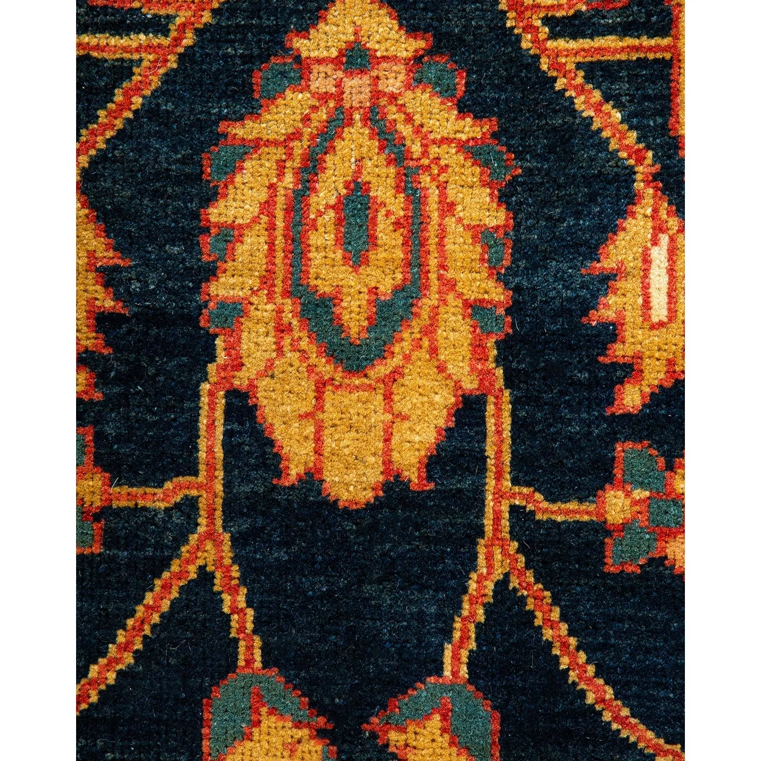 Multicolored Traditional Wool Rug - 9'1" x 12'3"