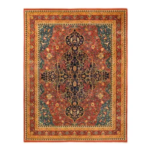 Multicolored Traditional Wool Rug - 9'1" x 12'3"