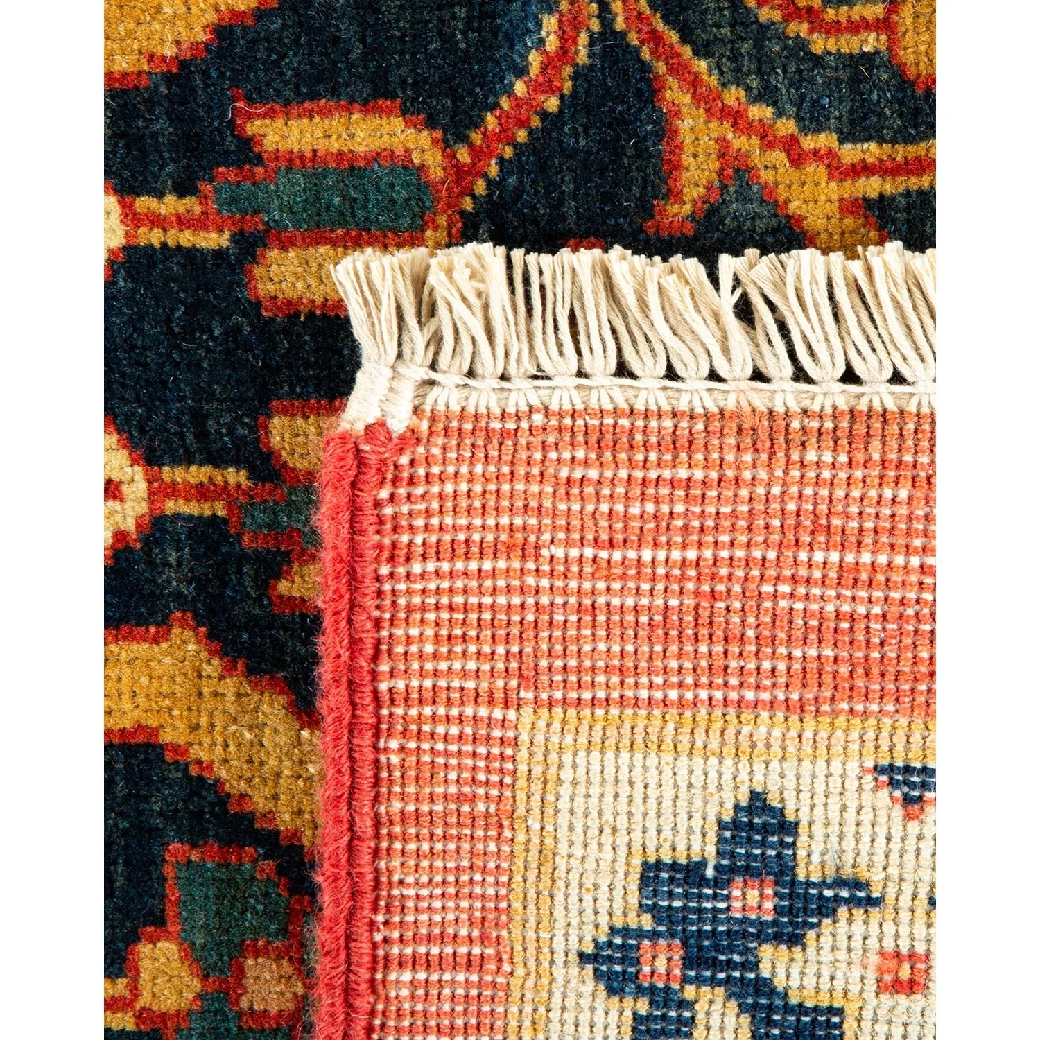 Multicolored Traditional Wool Rug - 9'1" x 12'3"