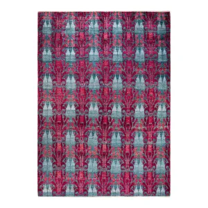 Multicolored Transitional Wool Rug - 9'10" x 14'1"