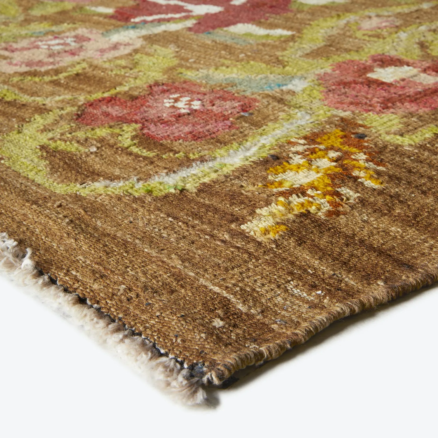 Multicolored Turkish Flatweave Wool Rug - 7'8" x 13'