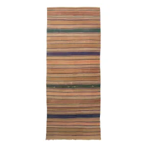 Multicolored Turkish Wool Kilim - 5' x 14'
