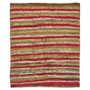 Multicolored Vintage Tulu Wool Rug - 5'1" x 7'3"