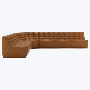 N701 Modular Leather Round-Corner Sectional