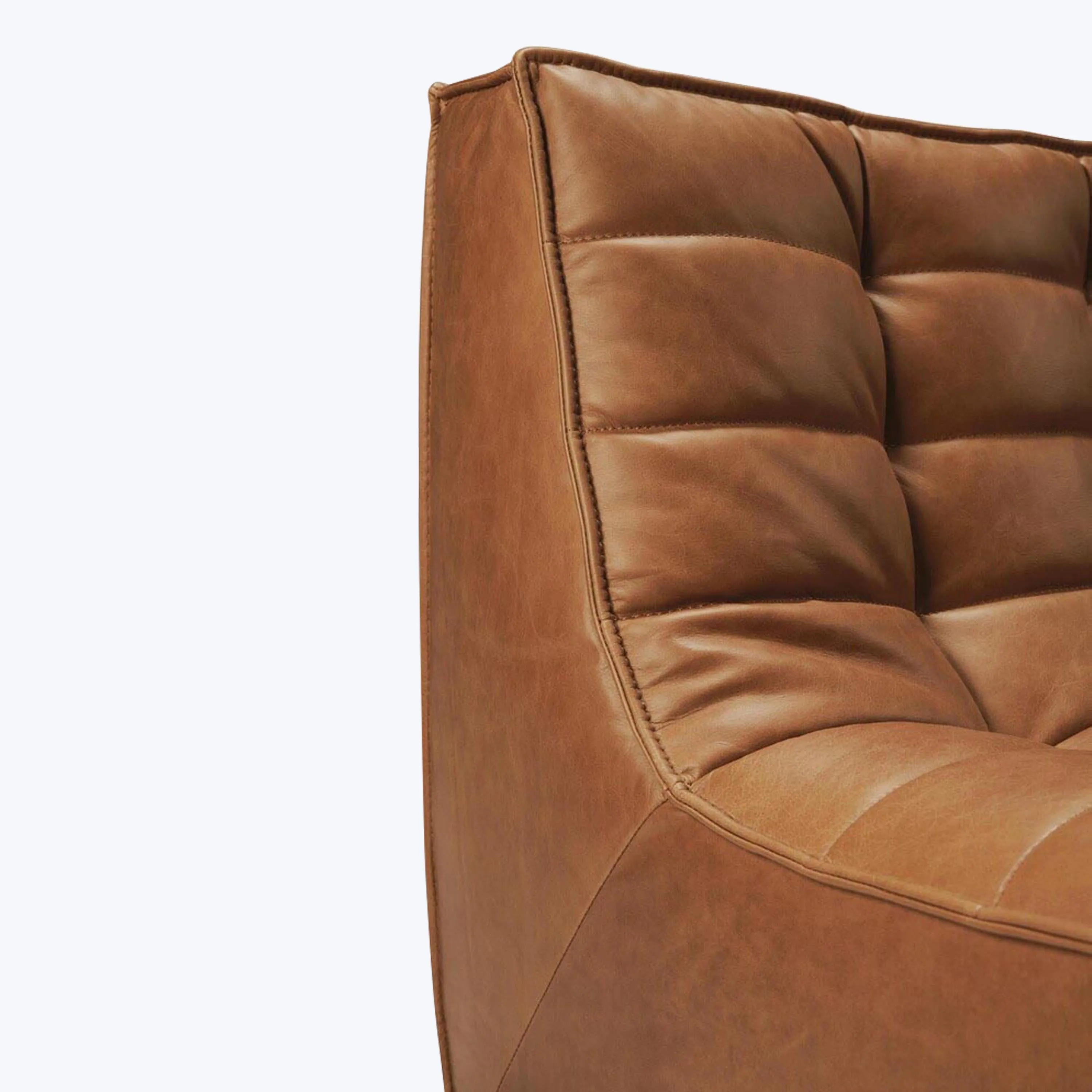 N701 Modular Leather Square-Corner Sectional