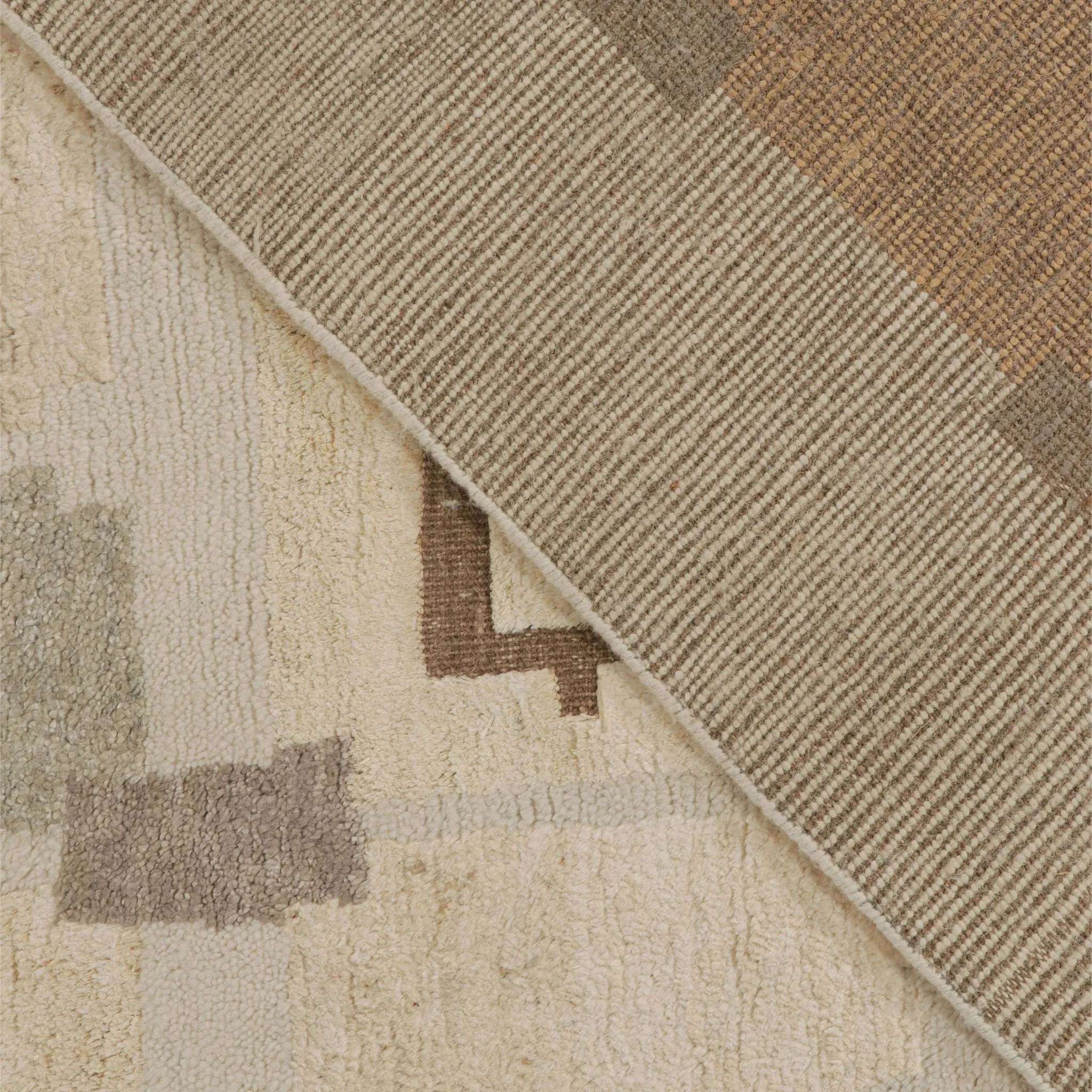 Natural Modern Wool Rug - 9' x 12'