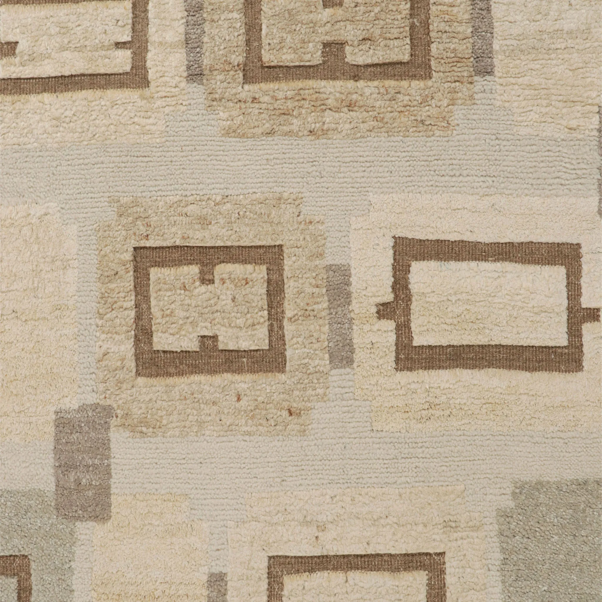 Natural Modern Wool Rug - 9' x 12'