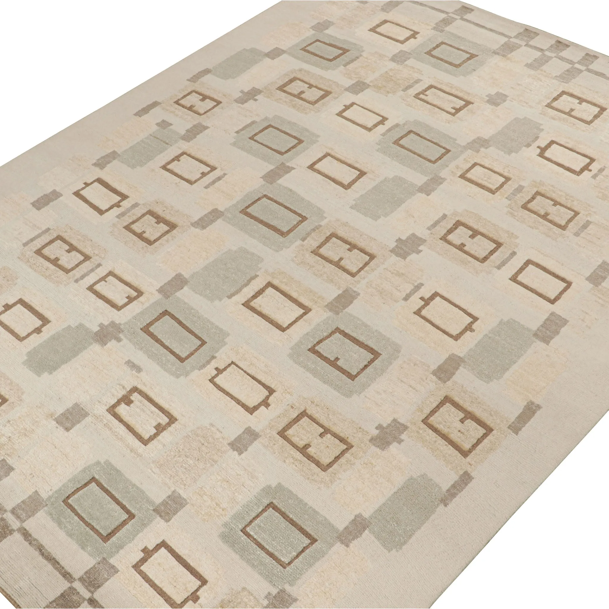 Natural Modern Wool Rug - 9' x 12'